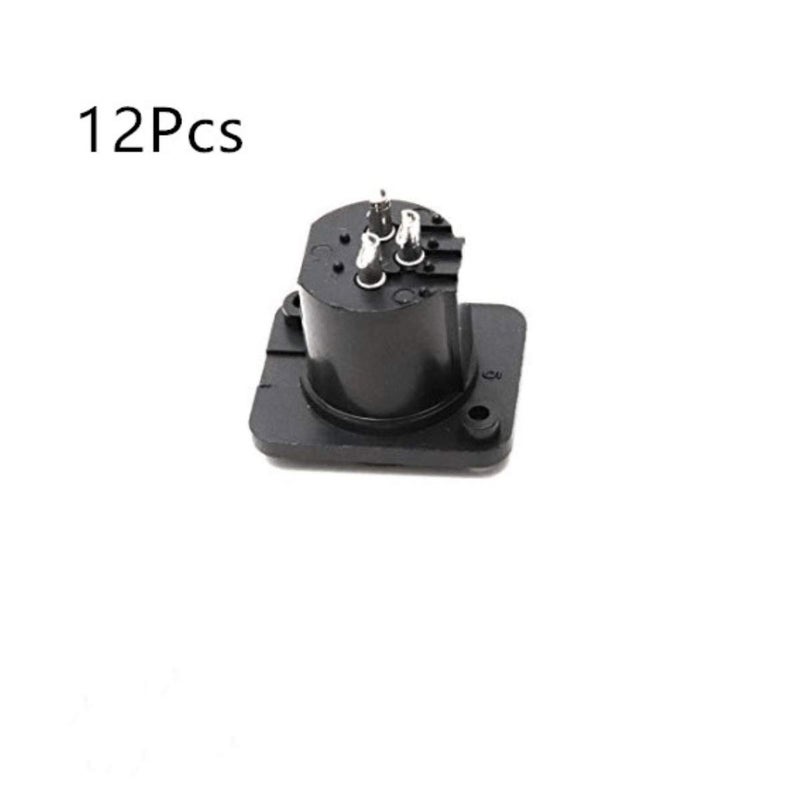 bnafes XLR Male Audio Speaker Panel Socket Microphone Adapter Straight Terminal Panel Mounted Connector 12 Pcs - Image 2